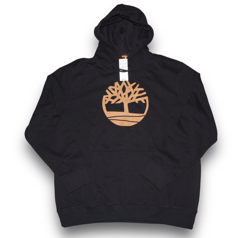 MEN Timberland Core Tree Logo Pullover Hoodie Black (TB0A2BJH P56) - Picture 3 of 9